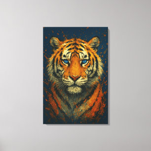 Tigre Salvaje - Impresión en lienzo de retrato aud