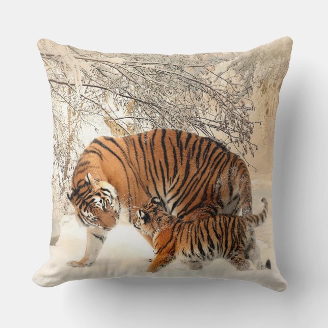 Tigre siberiano y almohada de Cub (Anverso)