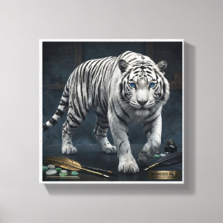 Tigre Soberano" Majestuoso Tigre Blanco Arte Refin