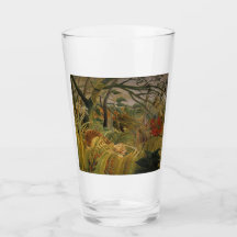 Tigre sorprendido en tormenta tropical