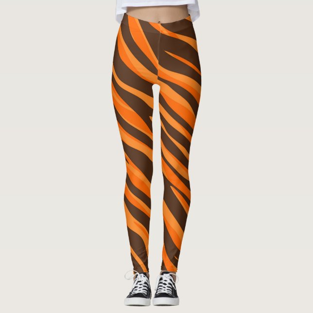 Tigre Stripe Naranja Leggings Cincinnati Ohio (Anverso)