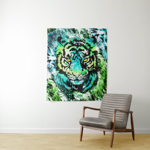 Tigre Tapestrie - Tapiz de ojos de tigre colorido