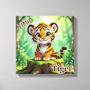 Tigre Tímido   Arte de Guardería Infantil de Dibuj