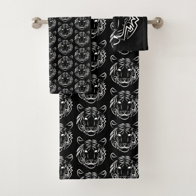 Tigre tribal blanco y negro (In situ)