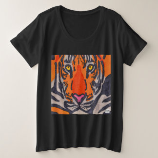 Tigre (vívido) - Camiseta tamaño más grande para m