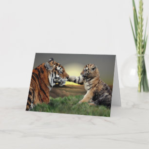 Tigre y tarjeta de Cub