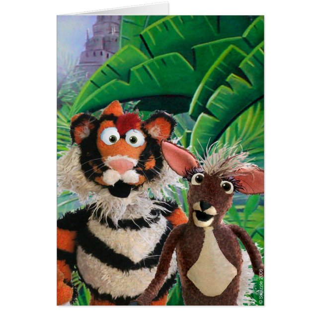 Tigre y tarjeta de Mousedeer (Frente)