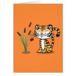 Tigre y una mariquita