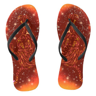 Tigres Chanclas Corriendo En Galaxia Noche Estrell