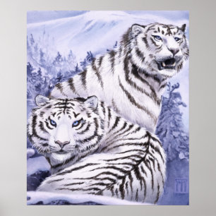 Tigres de hielo en impresión