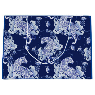 TIGRES DE LA BOLSA DE REGALO EN NUBES EN AZUL