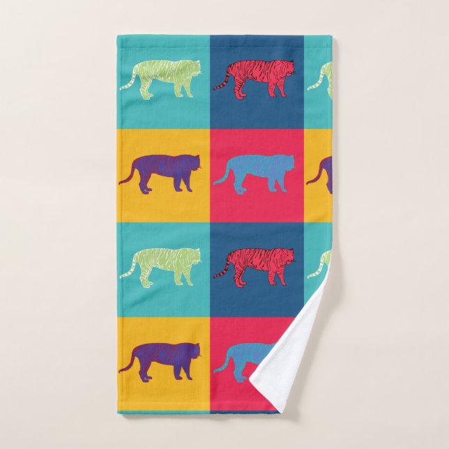 Tigres del arte pop (Toalla de mano)