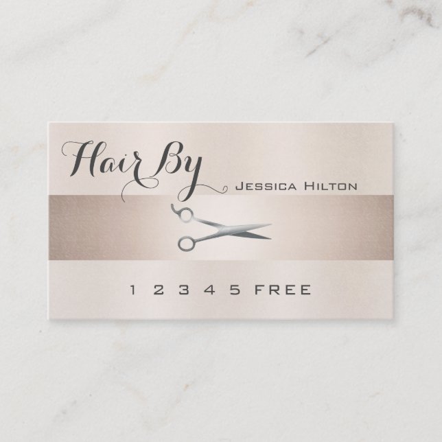 tijeras brillantes y elegantes de tarjeta de fidel (Anverso)