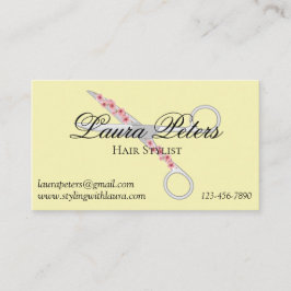 Tijeras estilistas de pelo - Tarjeta de visita mod
