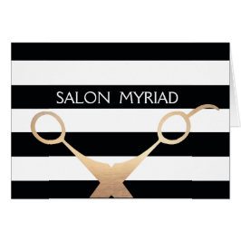 Tijeras Salon rayado negro y blanco