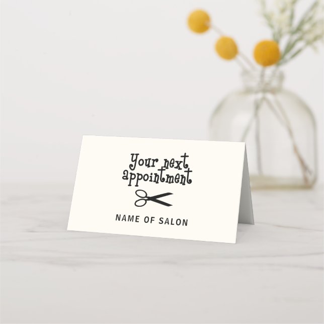 Tijeras - Tarjeta de cita Hair Stylist (Anverso)