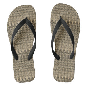 Tiki Hut Summer Brown Tan Sandalias Flip Flops