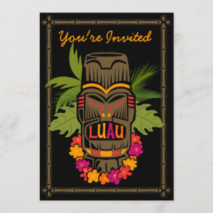 Tiki Luau (D) Invitación personalizada