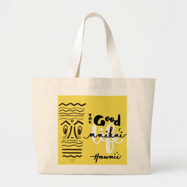 Tiki retro Maika'i - bueno - la bolsa de asas de (Frente)