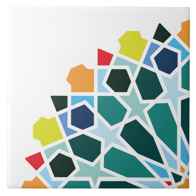 Tile cerámico con diseño de baldosas marroquíes (Frente)
