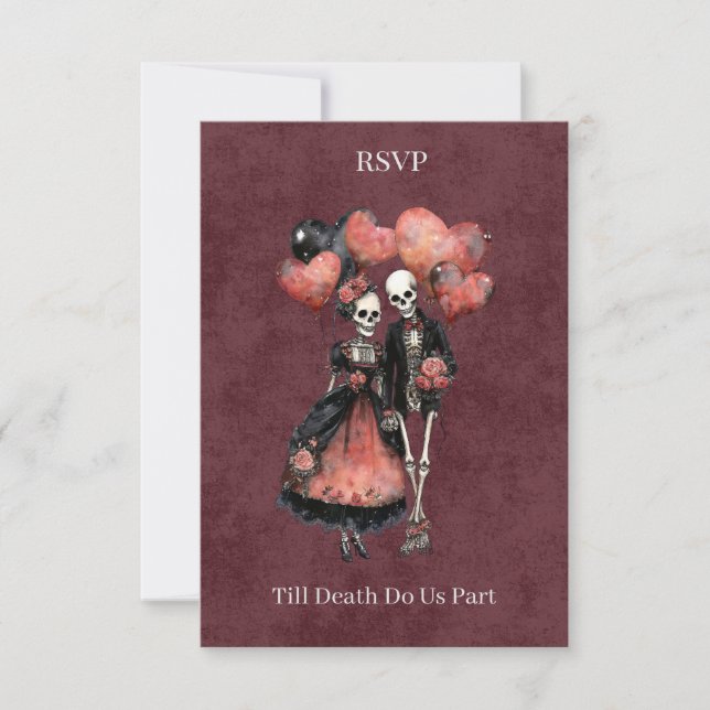 Till Death Do Us Part Skeleton RSVP (Anverso)