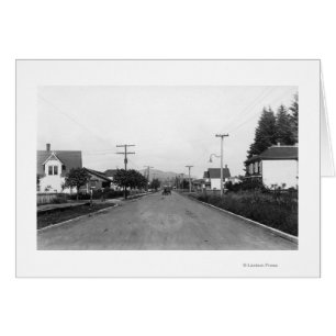 Tillamook, escena de la calle residencial de Orego