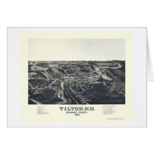 Tilton, mapa panorámico del NH - 1884