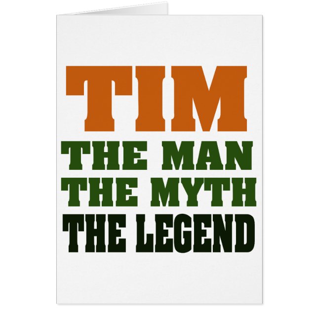 TIM - el hombre, el mito, la leyenda (Frente)
