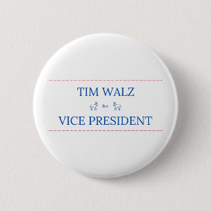 Tim Walz para botón de vicepresidente