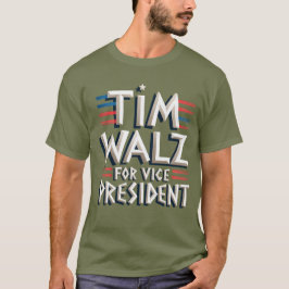 TIM WALZ POR camiseta masculina de vicepresidente