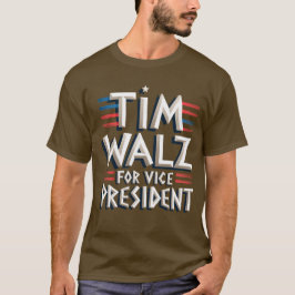 TIM WALZ POR camiseta masculina de vicepresidente