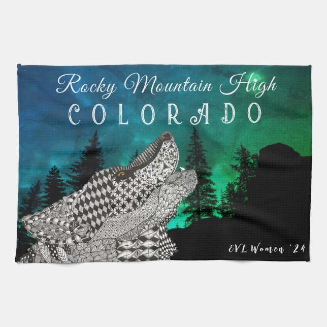 Timber las toallas de cocina de Lobo llorón (Horizontal)