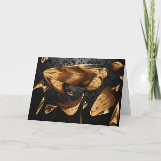 "Time Flies" - tarjeta de saludo (Anverso)