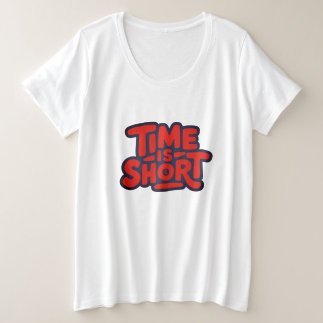 Time Is Short Motivational Typography Design (Anverso del diseño)