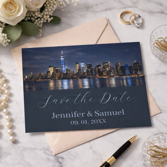 Timeless Elegance NYC Skyline Save the Date (Subido por el creador)
