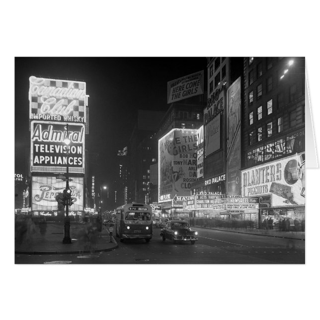 Times Square de Noche, 1953 (Anverso (Horizontal))