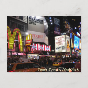 Times Square por postal de noche