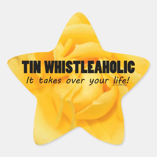 Tin Whistleaholic Life Star Pegatina (Anverso)