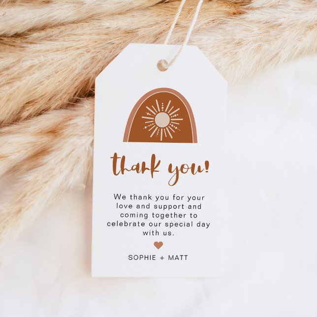 TINLEY Boho Terracotta etiqueta de favor arco iris (Subido por el creador)