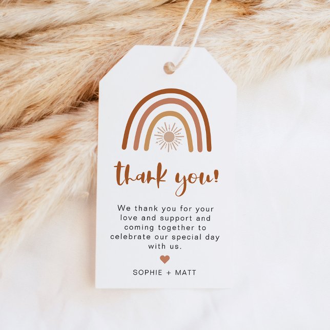 TINLEY Boho Terracotta etiqueta de favor arco iris (Subido por el creador)