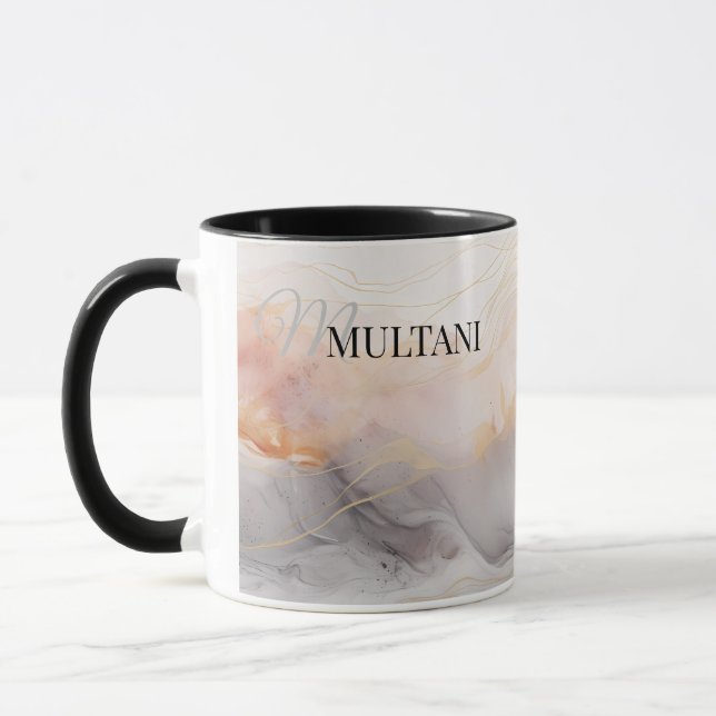 Tinta alcohólica abstracta personalizable taza de  (Izquierda)