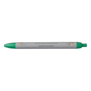 Tinta Azul Bolígrafo de bola de color verde pastel personaliz