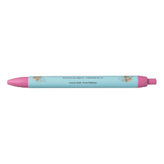 Tinta Azul Bolígrafo de bola de diseño floral rosa pastel per