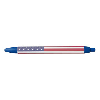 Tinta Azul Bolígrafo de punto de enlace retráctil de bandera 