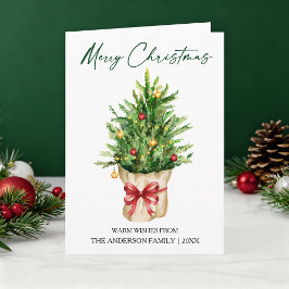 Tinta de caligrafía acuarela Navidad Pino Lazo Roj