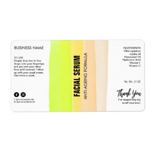 Tinta de capas Neon Dropper Frasco Etiquetas séric