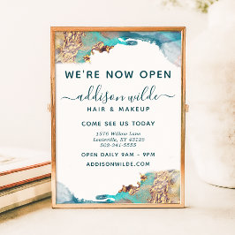 Tinta De Color De Agua Líquida De Arte Moderno Azu