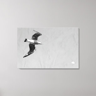 TINTA DIGITAL sobre gaviota en lienzo estirado