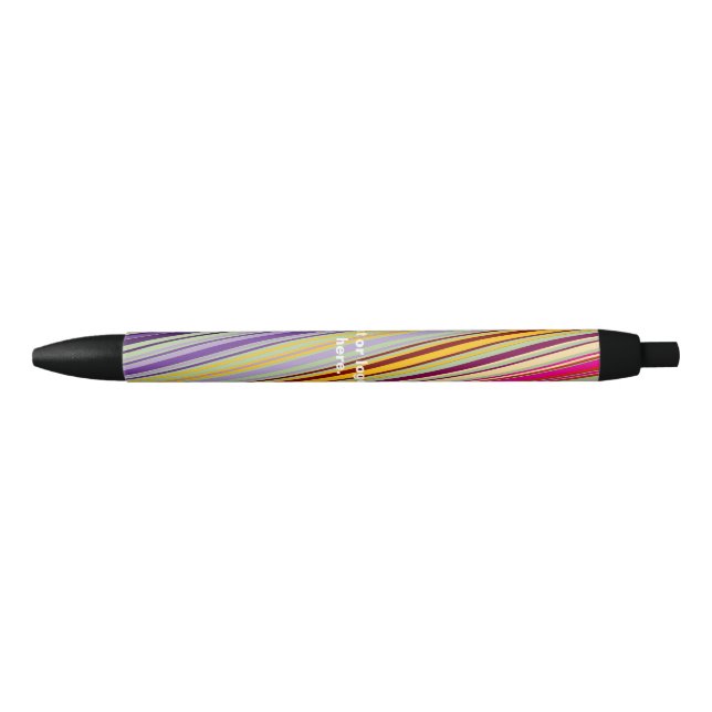 Tinta Negra Bolígrafo a rayas de personalizable (Anverso)