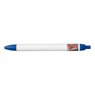 Tinta Negra Bolígrafo azul con robin de puntos